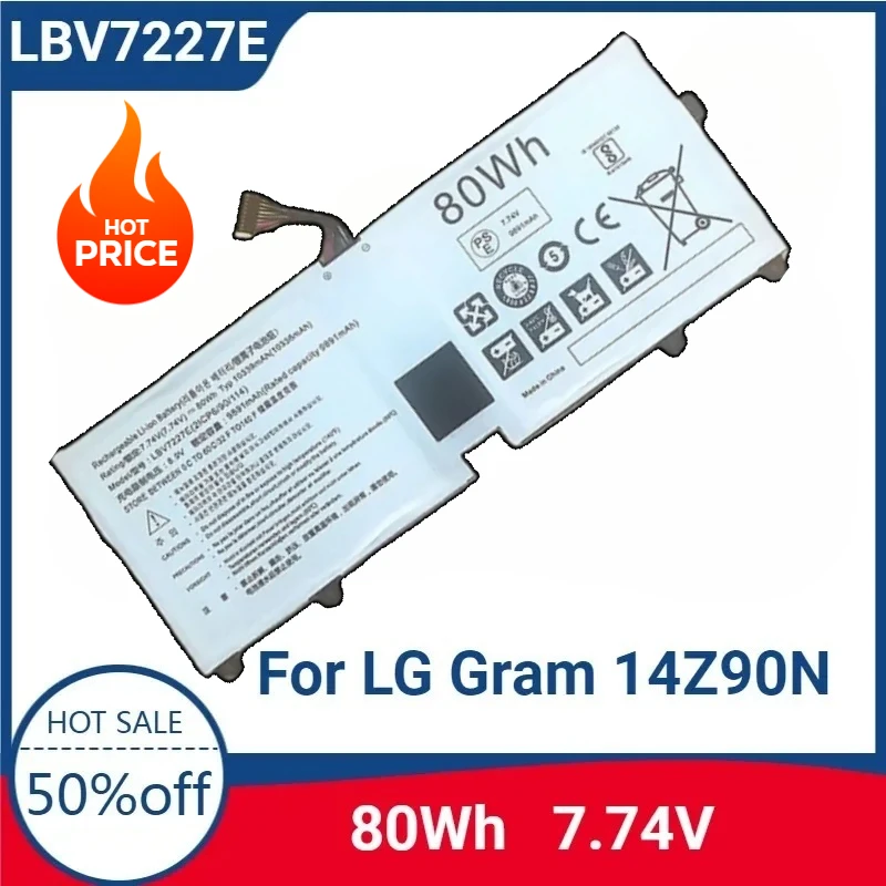 Для LBV7227E 7,74 В 80 Втч Высококачественная сменная батарея для ноутбука LG Gram 14Z90N 15Z90N 16Z90P 17Z90N 16Z90PG 17Z90P Series Компьютеры и офис