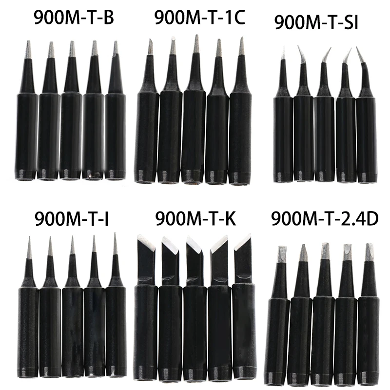 Наконечник паяльника 900M-T без свинца для Hakko Saike 936 852d + 909D, 5 шт. (art.: 3920c1583e43e) - 3920c1583e43e