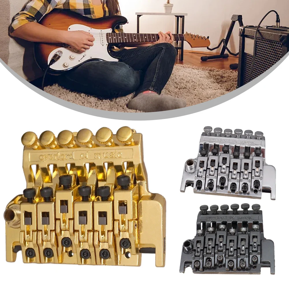 Мост Tremolo Floyd в розовом стиле с двойной блокировкой для электрогитар, 91,2x70 мм, черный/серебристый/Золотой, аксессуары для гитары, 1 комплект