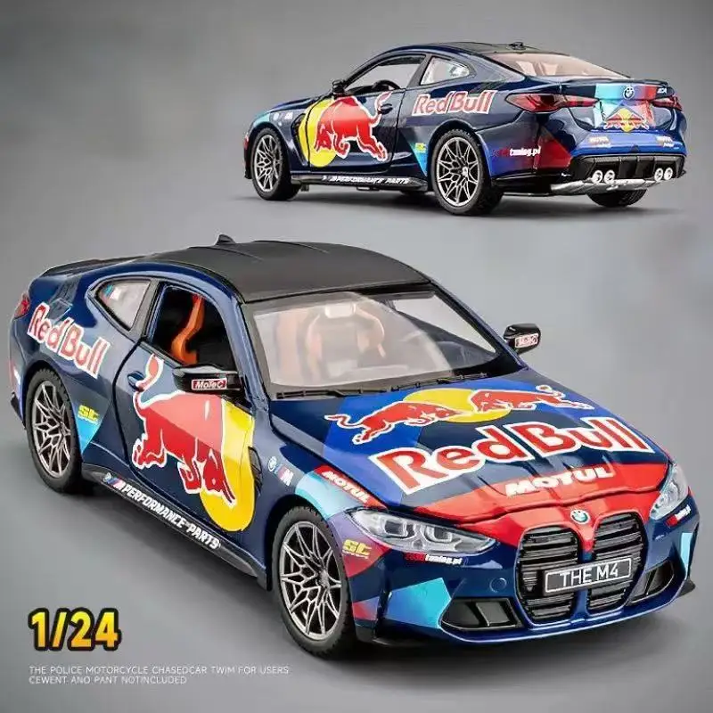 1:24 BMW M4 G82 M xDrive двухдверный спортивный автомобиль, масштаб из сплава, модель автомобиля, литой под давлением металлический звук и свет, детский игрушечный автомобиль, транспортные средства, подарки