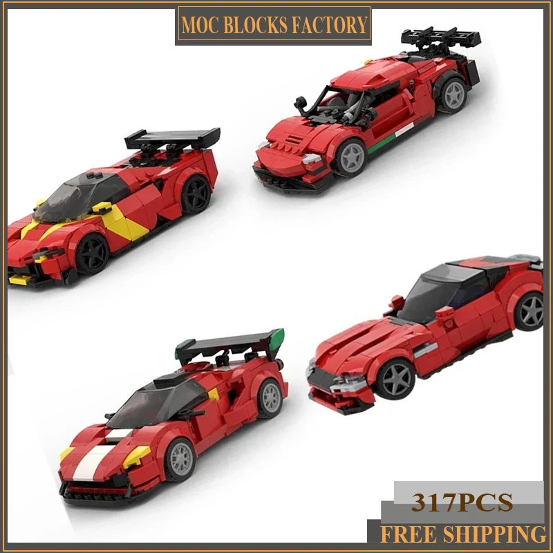 Городской скоростной Чемпион Модель Moc Строительные кирпичи Скорость Суперкар GT Технология Модульные блоки Подарки Рождественские игрушки Наборы «сделай сам» Сборка