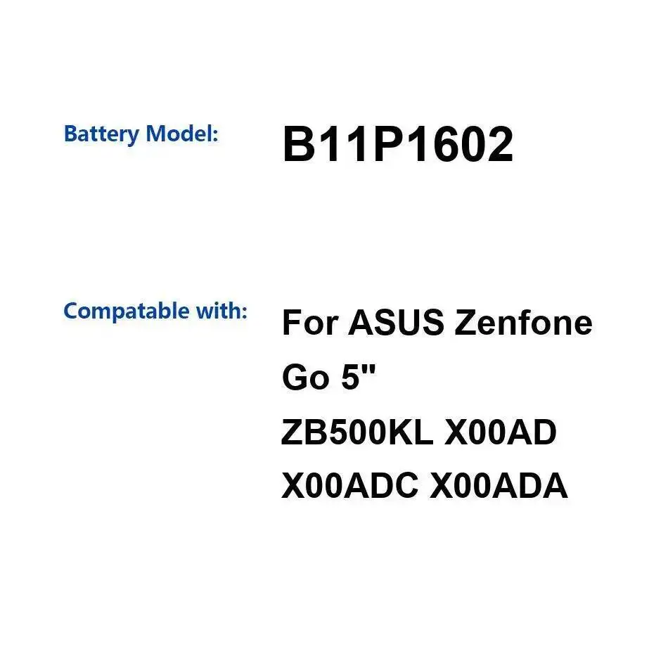 2660 мАч B11P1602 стабильный аккумулятор мобильного телефона для Asus Zenfone GO 5 