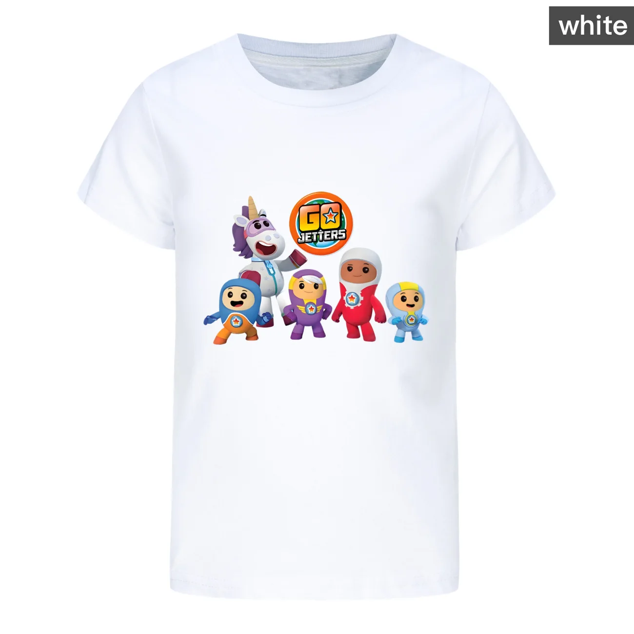 Новая футболка Go Jetters, детская футболка с героями мультфильмов Xuli Kyan Lars Foz, одежда для маленьких девочек, топы с короткими рукавами, повседневная футболка из чистого хлопка для мальчиков