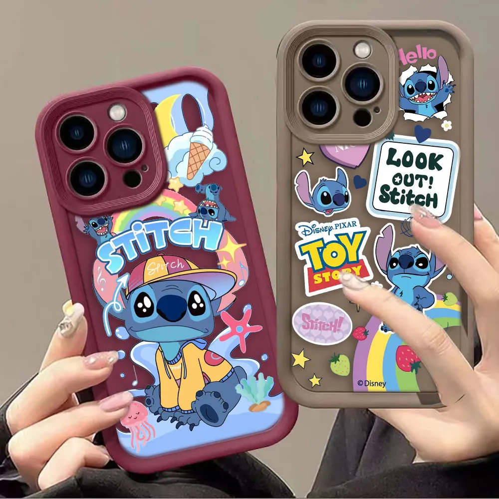 Фото Чехол для телефона Disney Angel Lilo Stitch для Samsung Galaxy S24 S23 S22 S21 S20 FE PLUS NOTE 20, ультрамягкий силиконовый чехол Funda Shell №2