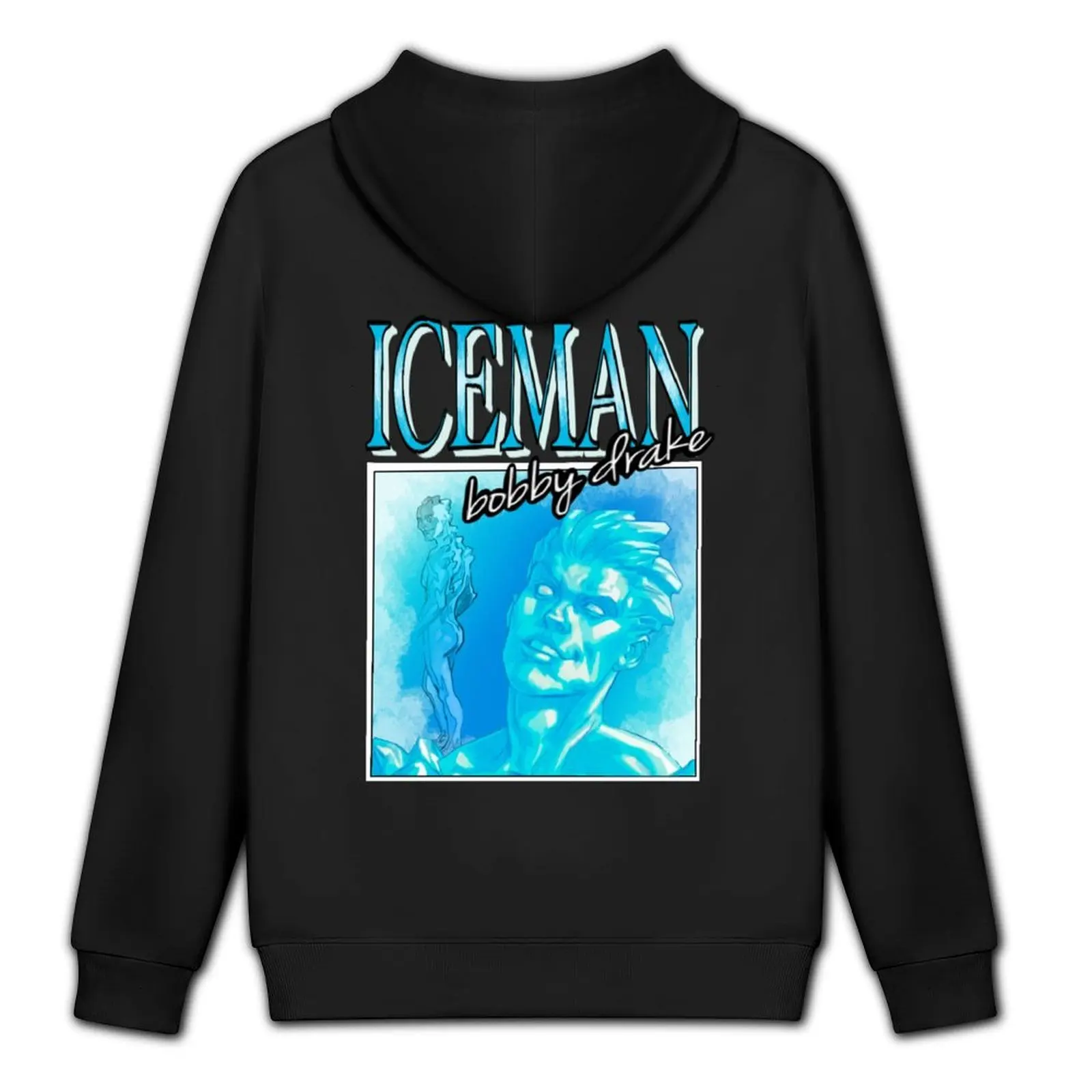 Фото Толстовка с капюшоном Iceman Bobby Drake, одежда в стиле аниме, мужская одежда, мужская толстовка с капюшоном, оверсайз №5