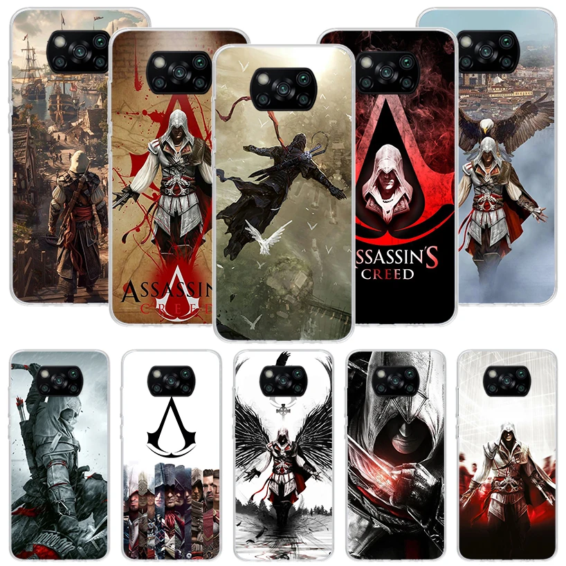 Чехол для телефона A-Assassins Game Creed для Xiaomi Poco X7 X6 X5 X4 X3 Nfc F5 F6 Pro F7 Ultra F3 F4 GT M5S M4 M3 X7Pro Art Soft Coque