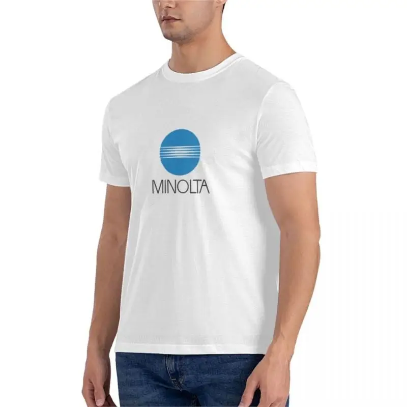 Фото Футболка Minolta с графическим рисунком для мальчиков, Мужская одежда, тяжелые футболки для мужчин, брендовая футболка, Мужская хлопковая футболка №2