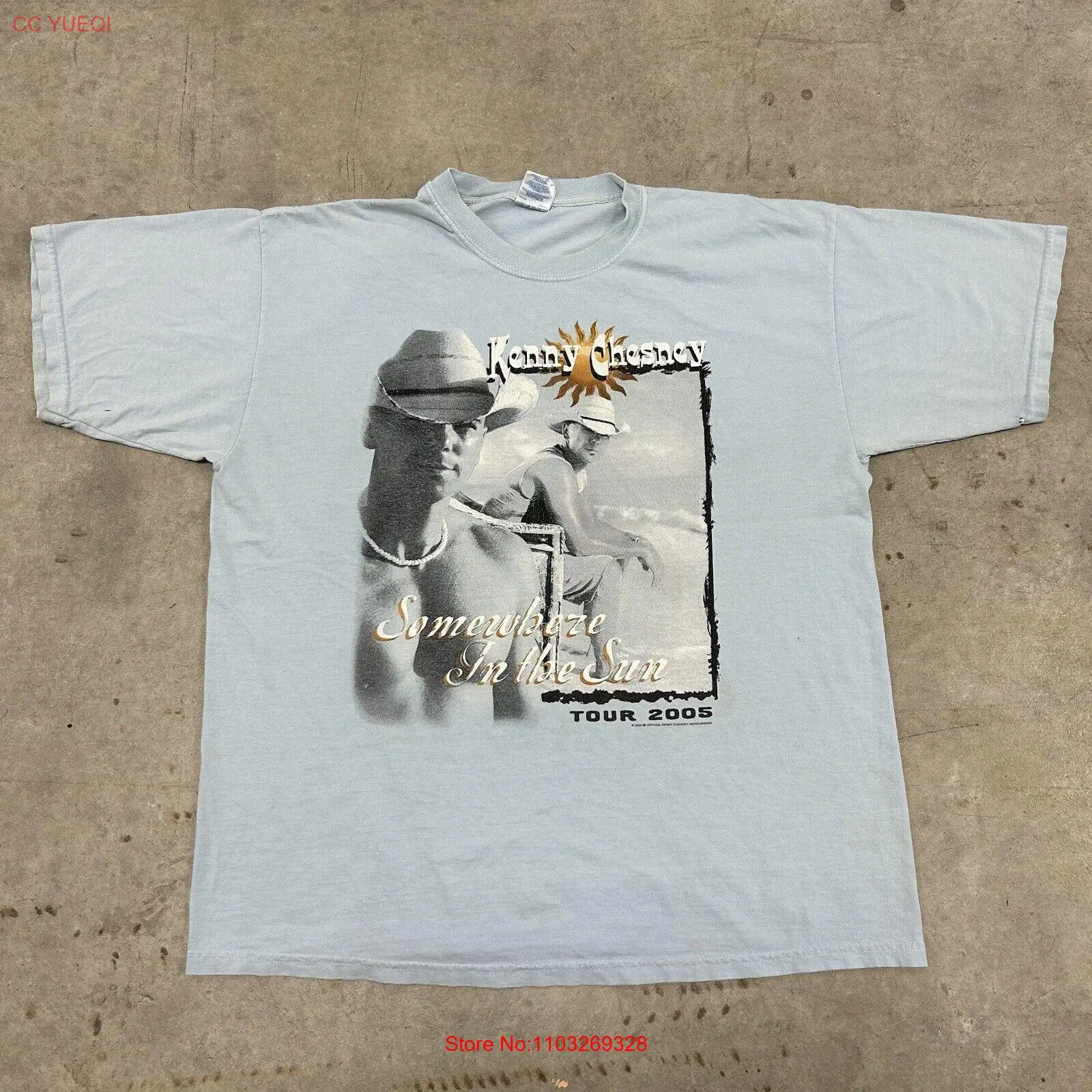 Винтажная синяя футболка Kenny Chesney In The Sun Country Music 2005 года, размер X-Large XL