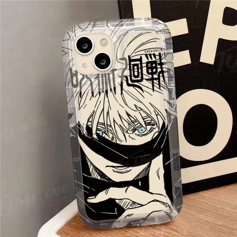 Jujutsu Kaisen Gojo Satoru Clear Case for IPhone 16 15 14 13 12 11 Pro Max 14 15 7 8 Plus X XR XS Max SE2020 Shockproof Cover