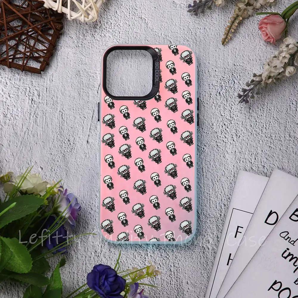 Чехол для телефона с рисунком D-Danganronpas для IPhone 16, 15, 14, 13, 12, 11 Pro Max, матовый, Аврора, многоцветный, с лазерным металлическим градиентом, принципиально