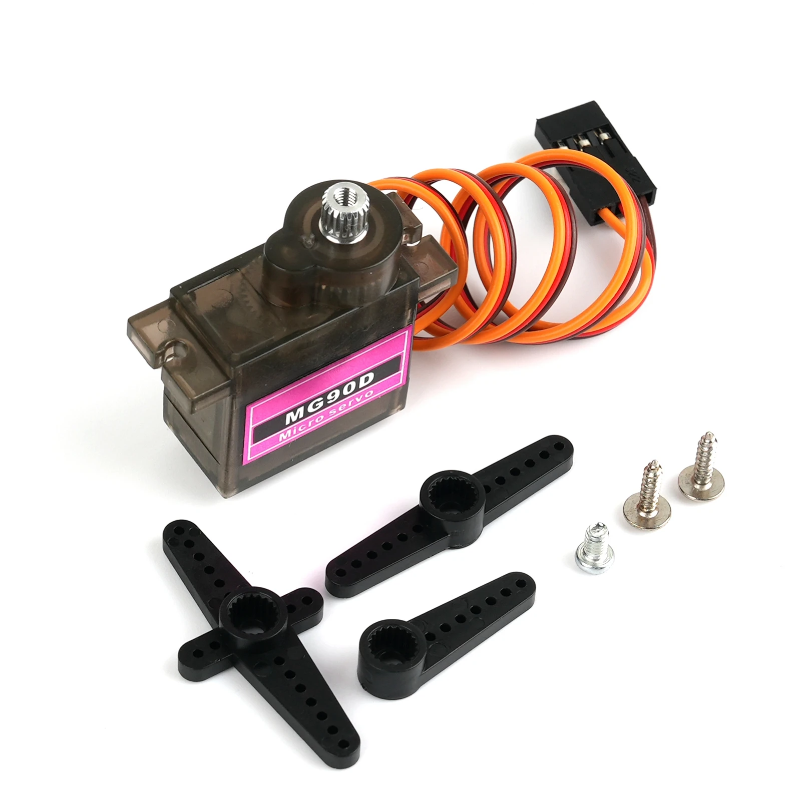 Фото MG90D Micro Digital Servo Металлическая шестерня Щеточный двигатель 180 Угол управления без механической пределки 9 г 4,8 В-6 В для радиоуправляемого автомобиля Самолет Игрушка DIY №3