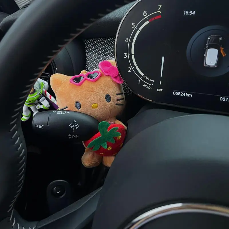 Sanrio автомобили аниме украшение кукла плюшевая игрушка Kuromi Hello Kitty мультфильм сигнал поворота дворник переключатель украшение