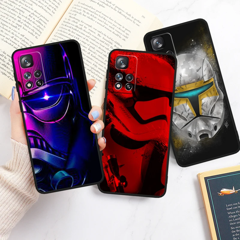 S-tar W-ars рыцарь джедая для Redmi Note 13 12 Turbo 11T 11P 11E 11S 10T 10S 10 9 Pro Plus Max силиконовый черный телефон