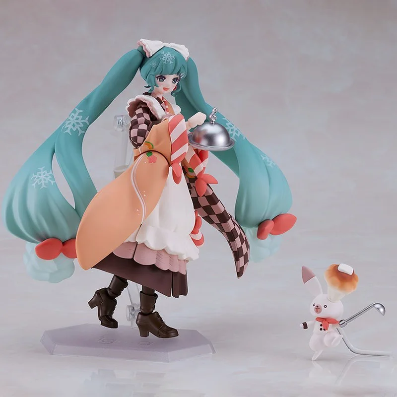 Фото Max Factory Original Vocaloid Hatsune Miku Rabbit Yukine Figma # EX‐068 Снег, Зимняя деликатес Вер. Фигурка Гаражный комплект №5