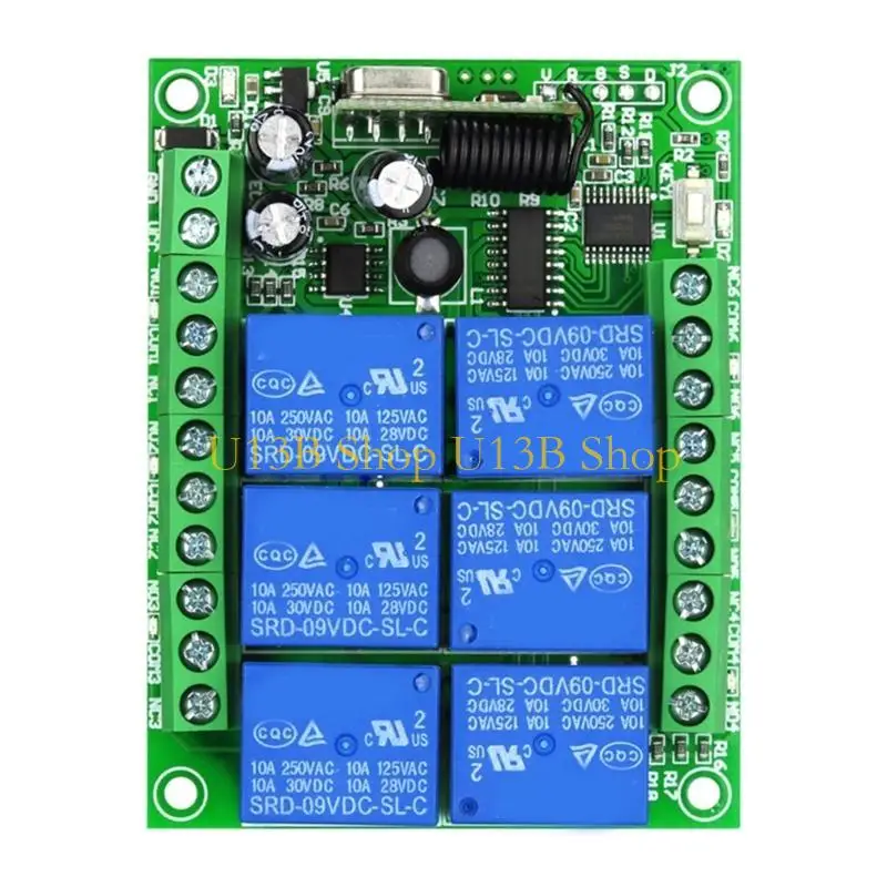 Фото U13B 315 МГц/RF433MHZ Беспроводной дистанционный переключатель дистанционного управления 12V-36V Реле 6CH приемник №4
