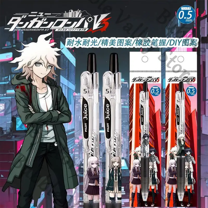 Аниме Danganronpa Nagito Komaeda Kokichi Oma Nanami ChiaKi, гелевая ручка для косплея, черный шариковый знак, ручки, канцелярские принадлежности, подарок Костюмы для косплея