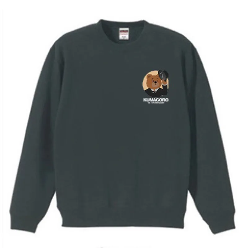 Фото Мужская толстовка KUMAGORO Limited Edition MR. Leo Bear, повседневная футболка на заказ, хлопковые топы с милым медведем, рубашка с длинными рукавами и круглым вырезом 3XL №4