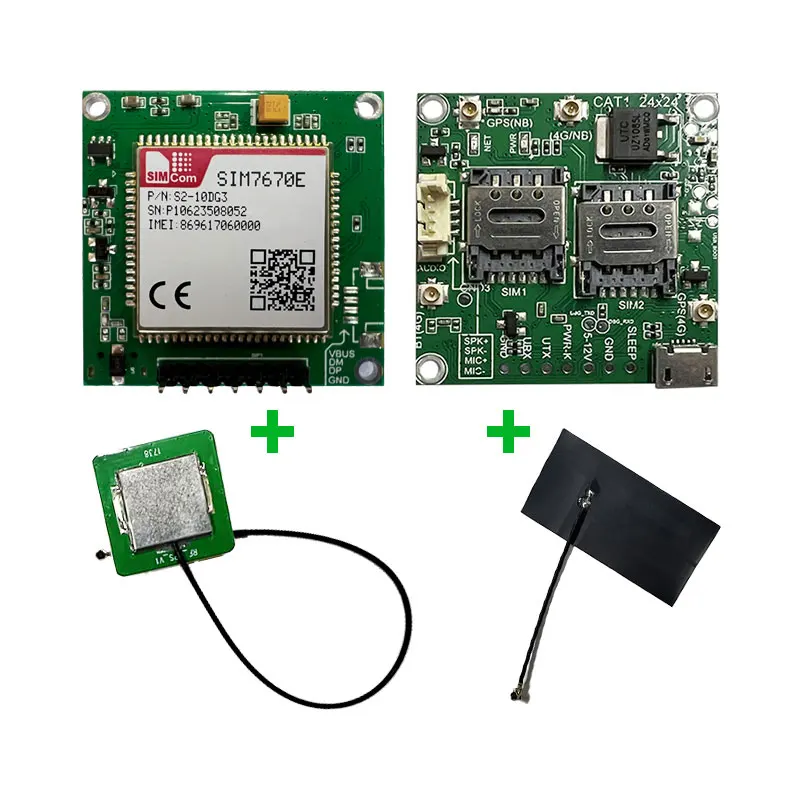 SIMcom SIM7670E SIM7670NA SIM7670G CAT1 Основная плата Чип Qualcomm Дані + GNSS Дополнительно Нет голоса Доступны в наличии