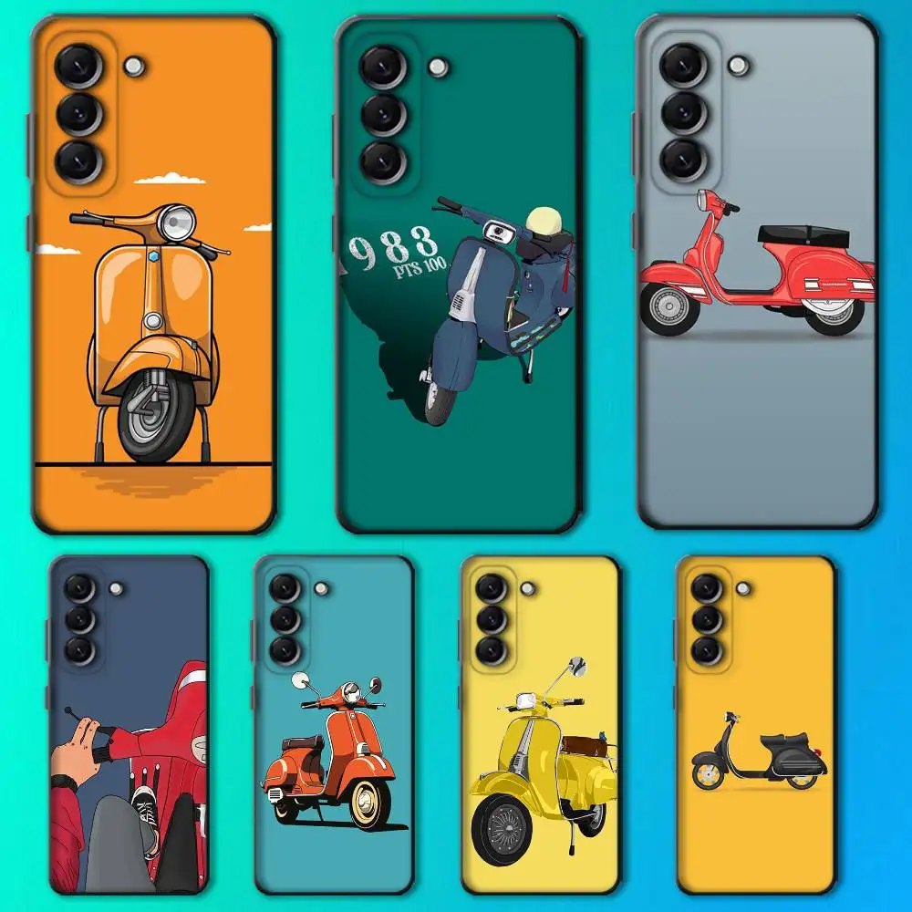 Чехол для телефона V-VespaS Scooter для Samsung Galaxy A13, A21s, A22, A31, A32, A52, A53, A71, A80, мягкий черный корпус