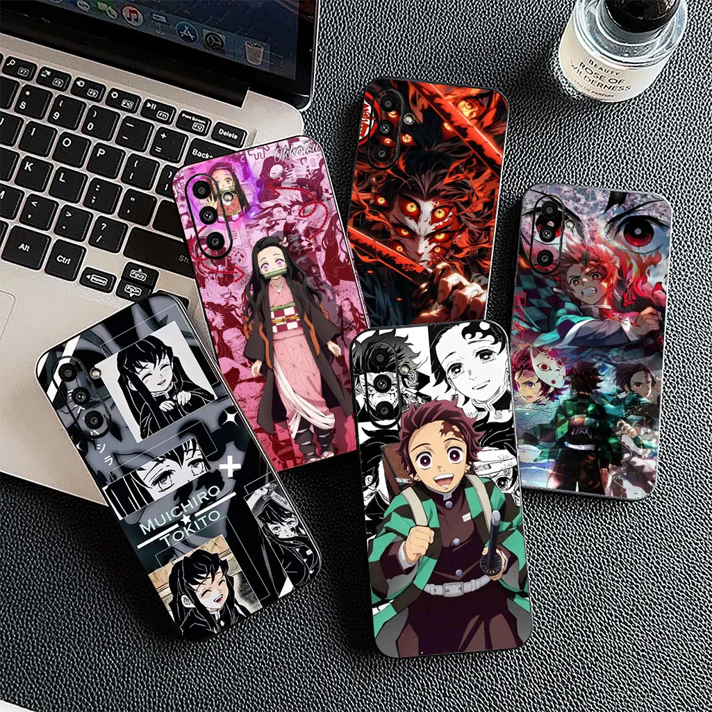 Чехол Uzui Tengen Akaza Tanjiro Demon Slayer для Samsung Galaxy S25 Pro S23 S22 S24 FE Ultra Plus A15 A16 A55, чехол для телефона