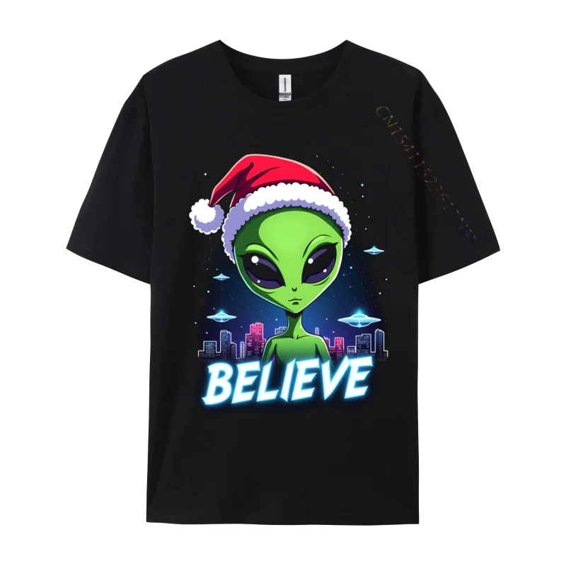 I Want To Believe Aliens Ufo Area 51 Roswell Alien Christmas 4 Print Мужчины 2024 Новые топы на заказ Рубашка Camisa Футболка из чистого хлопка