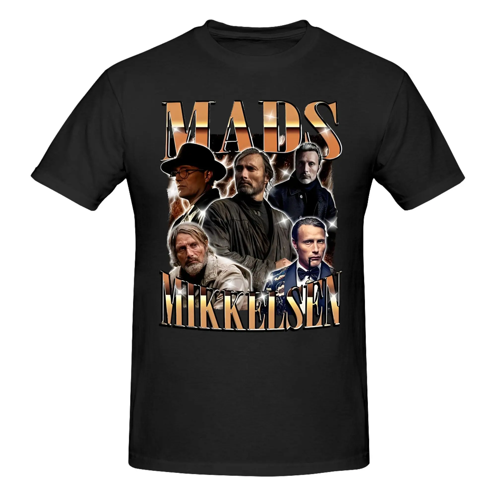 Hannibal Mads Mikkelsen Bootleg Винтажная футболка Мужчины Женщины Футболки из чистого хлопка с круглым воротником Футболка с короткими рукавами Одежда больших размеров
