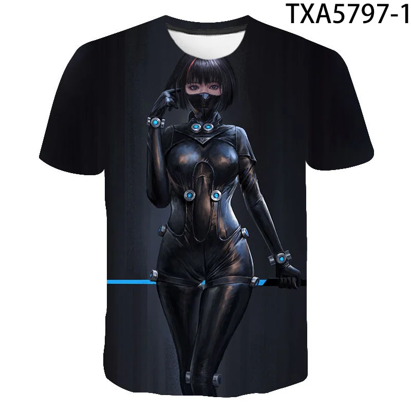 Новинка 2020, Детская летняя футболка для мальчиков и девочек Gantz, модные мужские и женские детские футболки с 3D принтом, модные повседневные крутые Топы с коротким рукавом, футболка