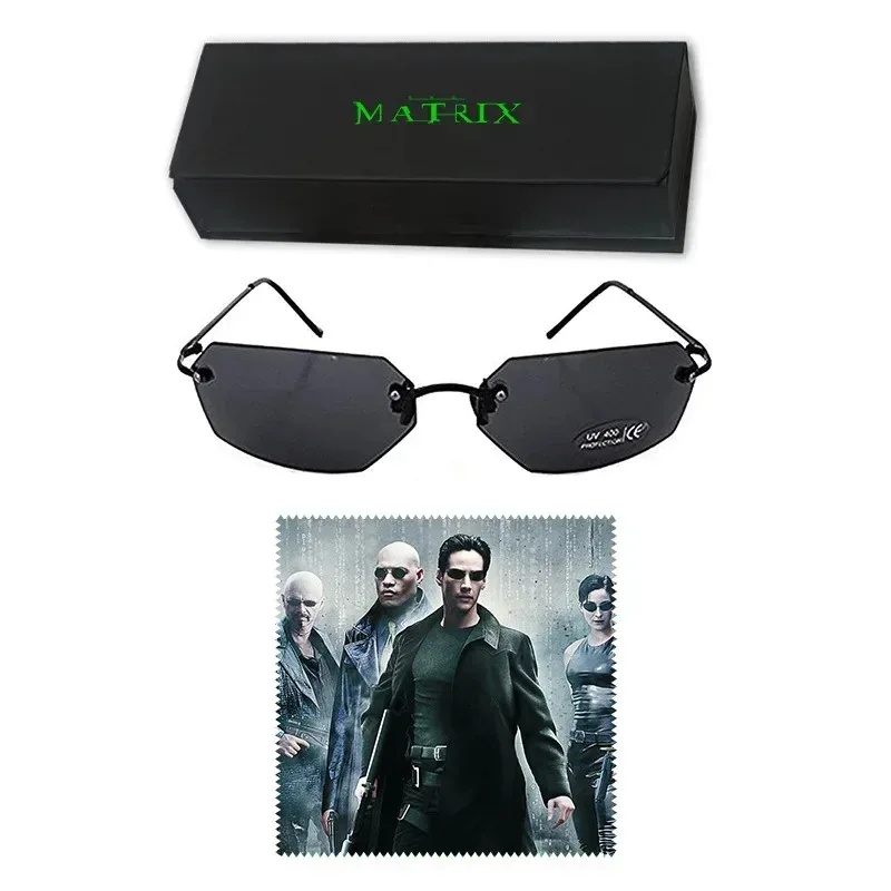 Классические поляризационные солнцезащитные очки Matrix Agent Smith Style, мужские крутые заклепки, брендовый дизайн, солнцезащитные очки Óculos De Sol, реквизит для косплея MN51