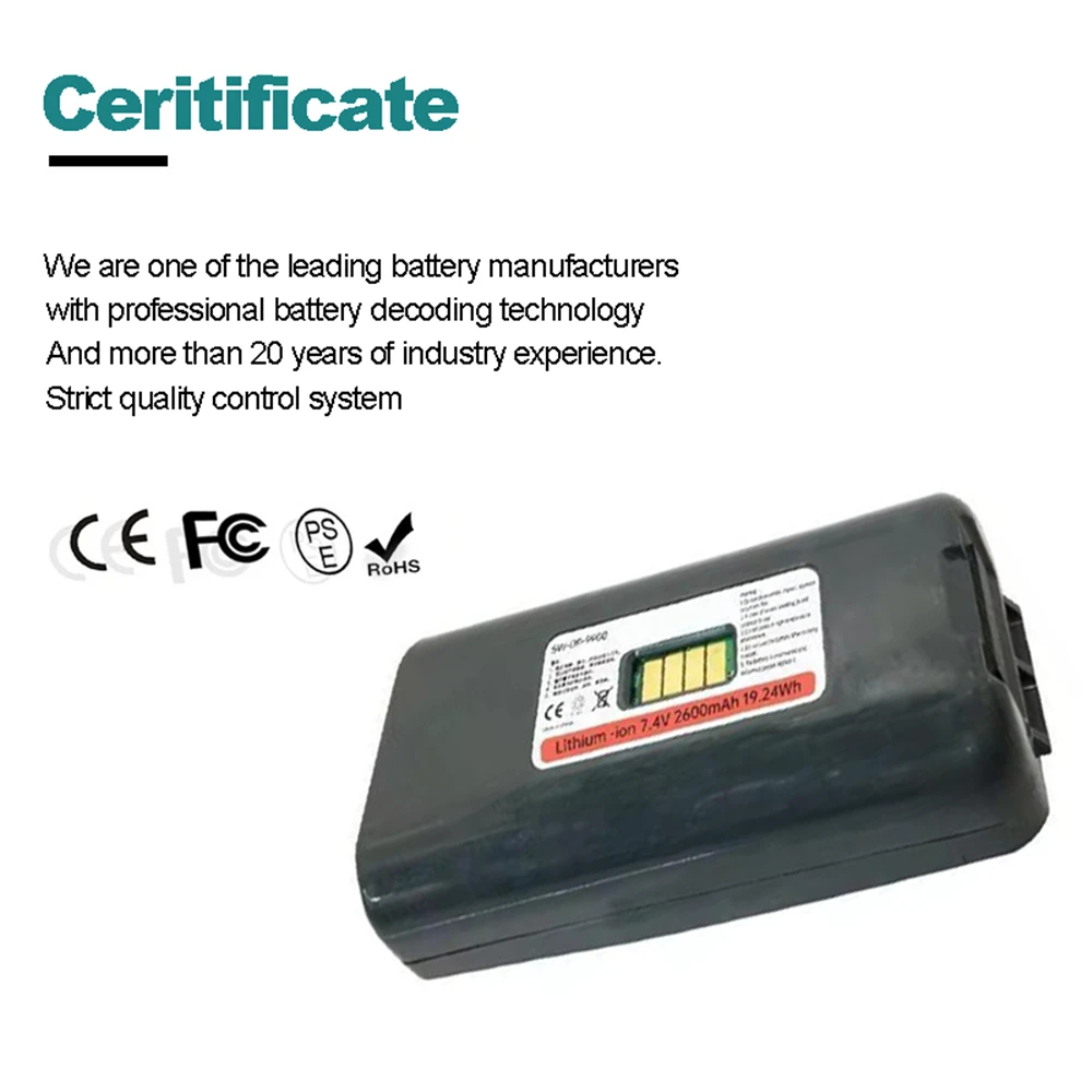 Фото Аккумулятор для сканера штрих-кода Honeywell LXE MX6 Dolphin 7900, 9500, 9550, 9900 Reed S86 200002586,20000591-01, 20000702 3400 мАч №5