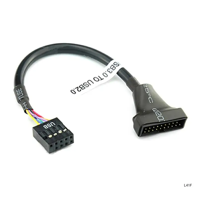 Переходник с разъемом USB на 2.0, кабель-переходник USB3.0 19/20Pi (гнездо) на USB2.0 9P