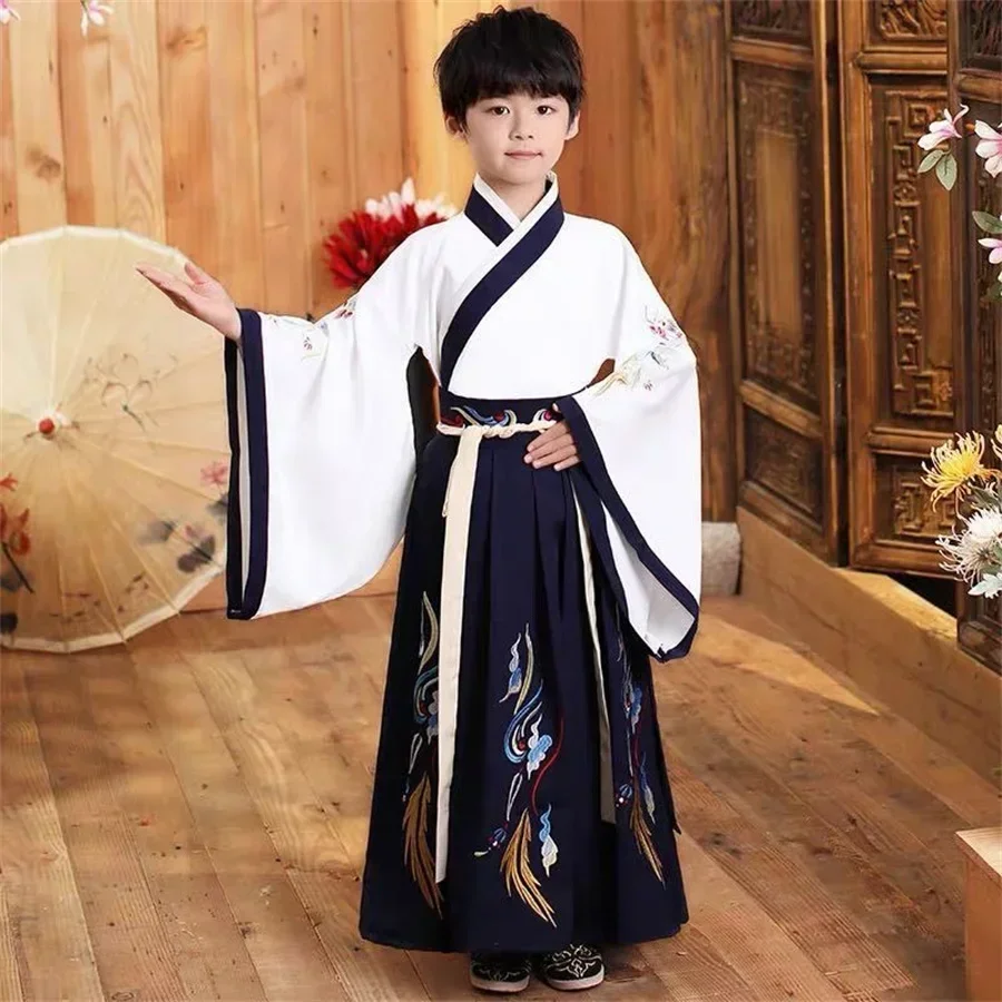 Фото Traje de праздничный Hanfu para niños, платье chino para bebé, traje Tang de Año Nuevo, traje традиционный chino antiguo para niño №3