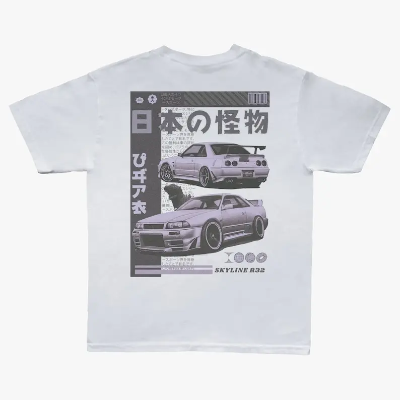 Футболка JDM RX 7 в стиле ретро для мужчин с длинным или коротким рукавом