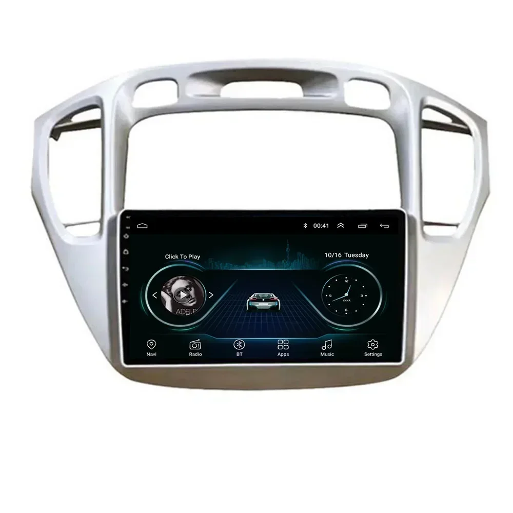 2 Din Android 13 Автомобильный стерео радио DVD GPS Мультимедийный видеоплеер 5G Wi-Fi камера DSP Carplay для Toyota Highlander 2001-2007