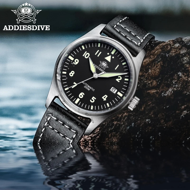 ADDIESDIVE мужские роскошные водонепроницаемые механические часы 20 бар автоматические спортивные наручные часы из нержавеющей стали со светящимся дисплеем (art.: 3920ca447acb4) - 3920ca447acb4