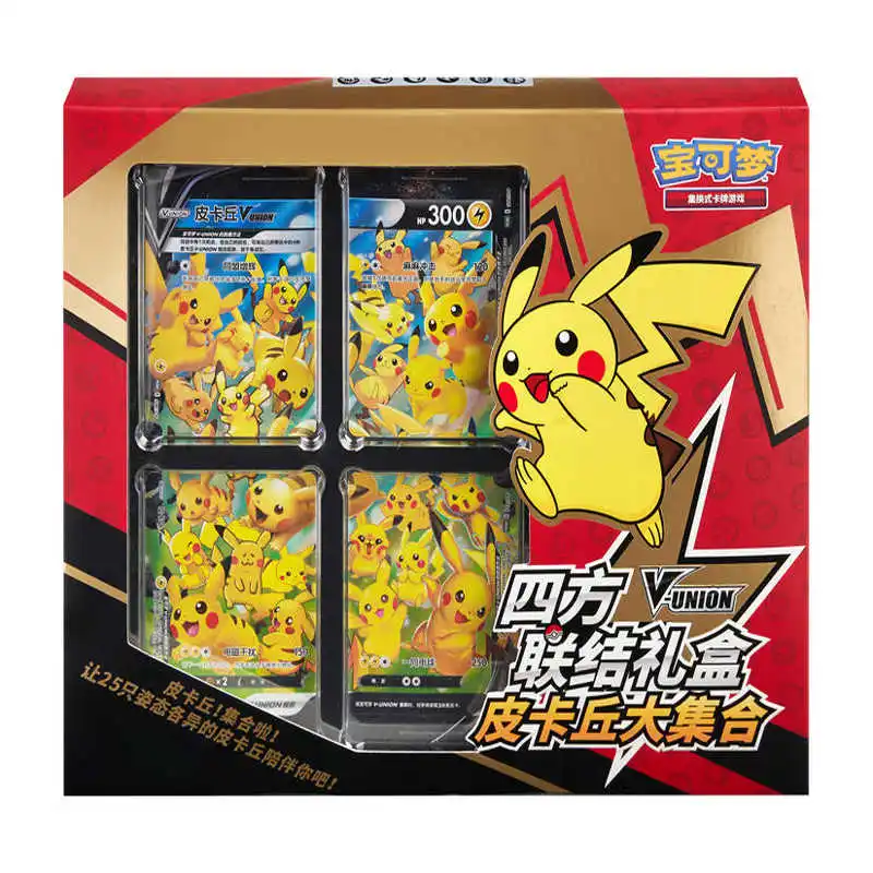 Фото Лидер продаж, подлинная 100% оригинальная карта Pokemon Ptcg Quartet Coupling V-Union, подарочные коробки Пикачу Big Gather Moru Baker Mew-Two Ptcg №2