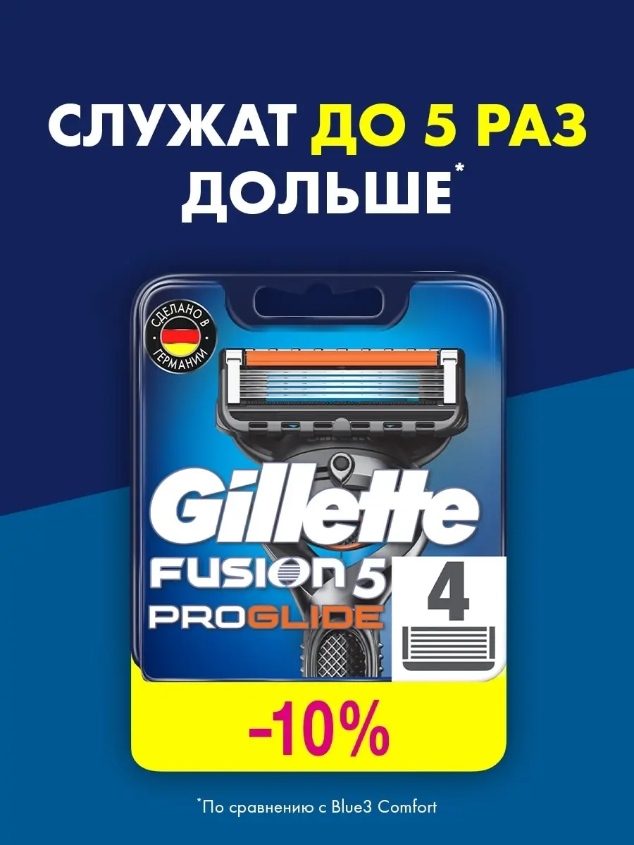 Кассеты для бритвы Gillette ProGlide 4 шт.