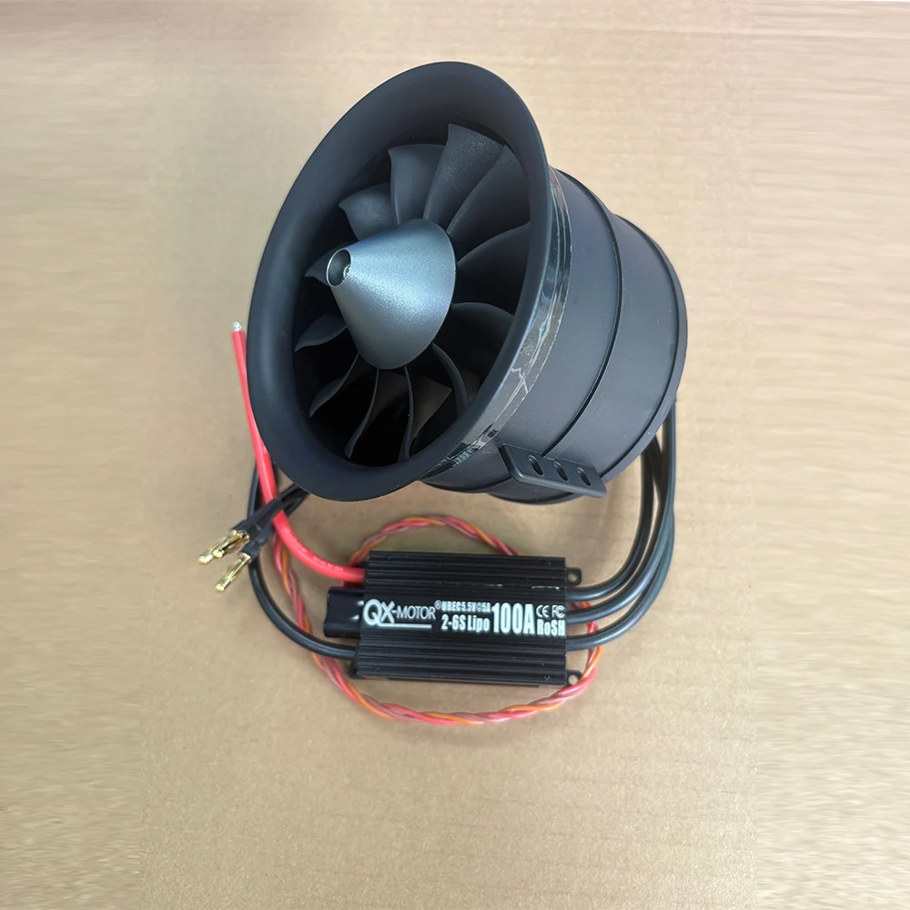 Фото QX-MOTOR QF3748 3758 Высокопроизводительный 90 мм EDF 12 лопастей 1000-1200-1450-1550KV Мотор по часовой/против часовой стрелки 6S/12S ESC для моделей RC Jet №5