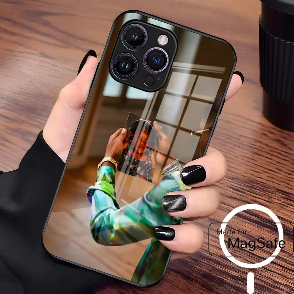 Фото Чехол для телефона Rapper N-Ninho NI для Iphone 17 Air 16 15 14 Plus 13 12 Mini 11 Pro Max, стеклянный магнитный чехол №3