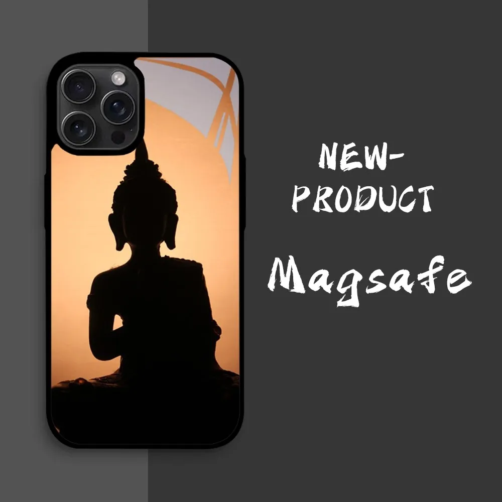 Фото Буддизм Будда Ом Хамса дзен телефон для iPhone16 15 14 13 12 11 Pro Xs Max Mini XR X 7 8 Plus роскошный зеркальный жесткий чехол №2