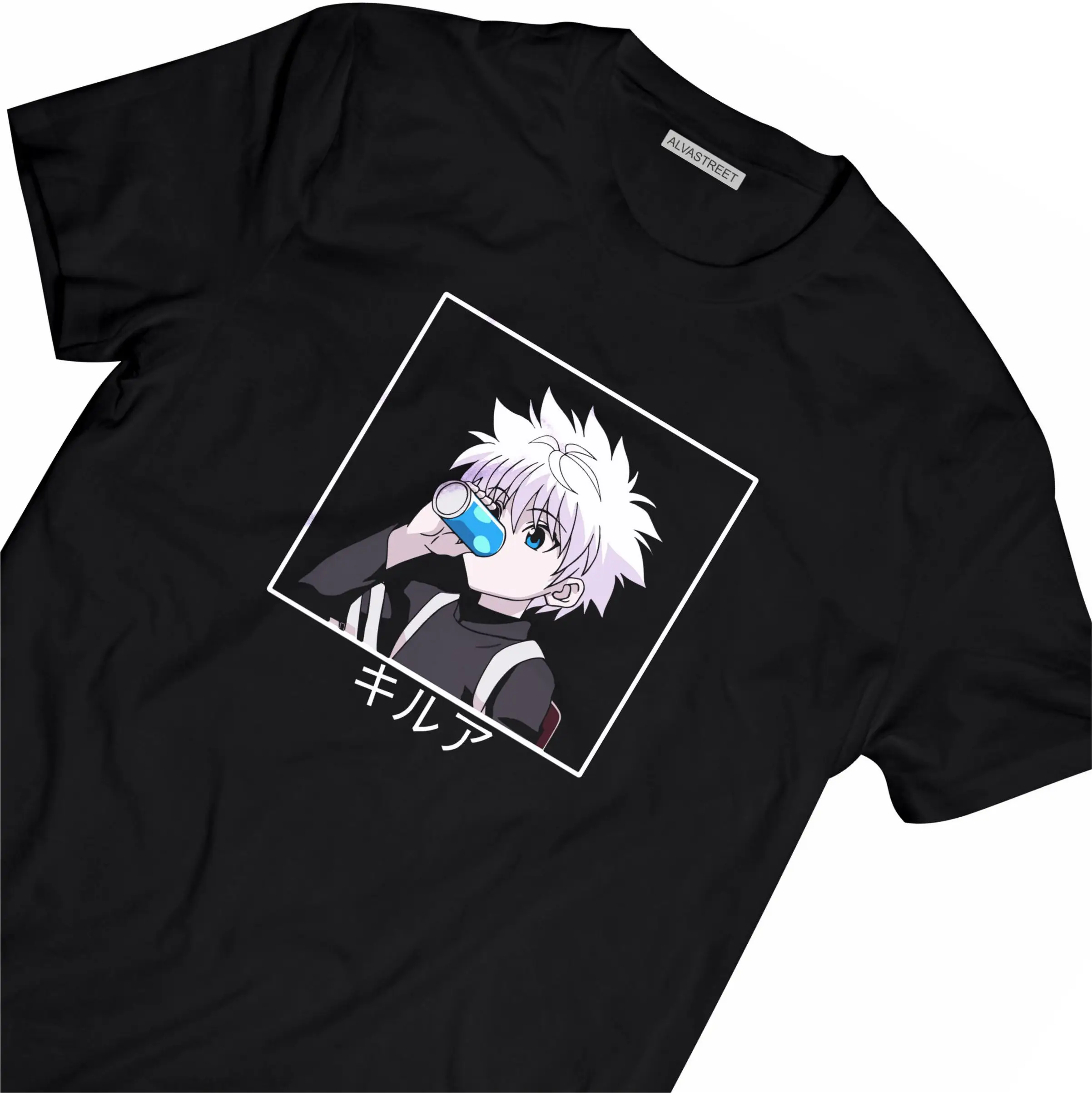KILLUA HUNTER X HUNTER HXH003 # BAJU аниме JEPANG | Футболка хлопковая чесаная 30s унисекс уличная одежда Kaos оверсайз