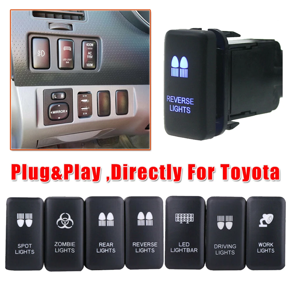Фото Для Toyota, для Tacoma FJ Cruiser, для Highlander, светодиодный Bar, кнопка переключения, аксессуары для управления приборной панели №4