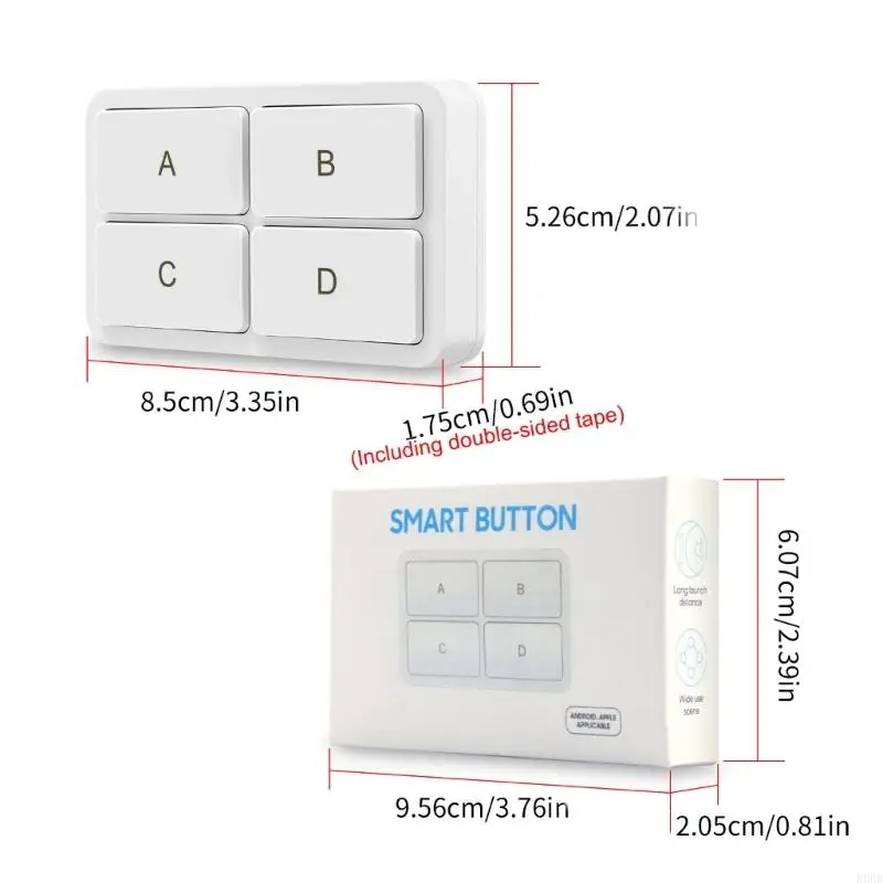 Кнопка беспроводной сцены R9CB для переключателей Zigbee Scene Swinks 4 -й Way Controllers для автоматизации (art.: 3920cc3de68aa) - 3920cc3de68aa