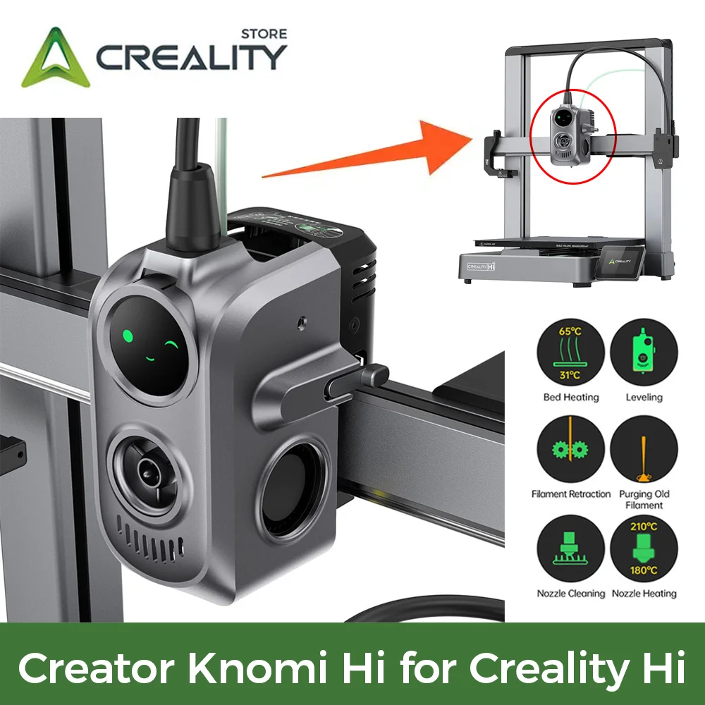 Умный дисплей Creator Knomi Hi Creality Hi, насадка для инструментов, бесшовный мониторинг печати с мировым временем, Knomi, индивидуальные цвета 3D-печать