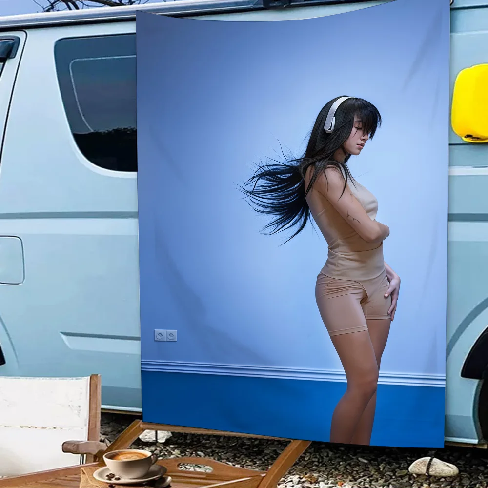 Фото A-Aitana Singer O-Ocana Cuarto azul флаг для гостиной, домашнего декора в общежитии, художественный домашний декор для вечеринки, пикника, баннер №5