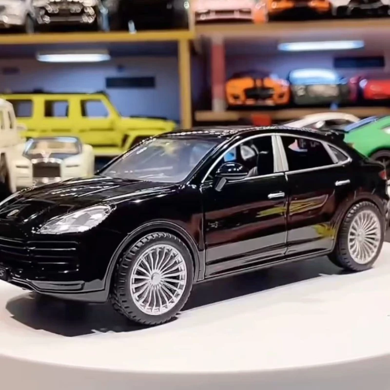 1/24 Porsche Cayenne SUV модель автомобиля двери, звук и свет, откатный сплав, коллекция игрушечных автомобилей для мальчиков, модель игрушечного автомобиля, детский подарок.