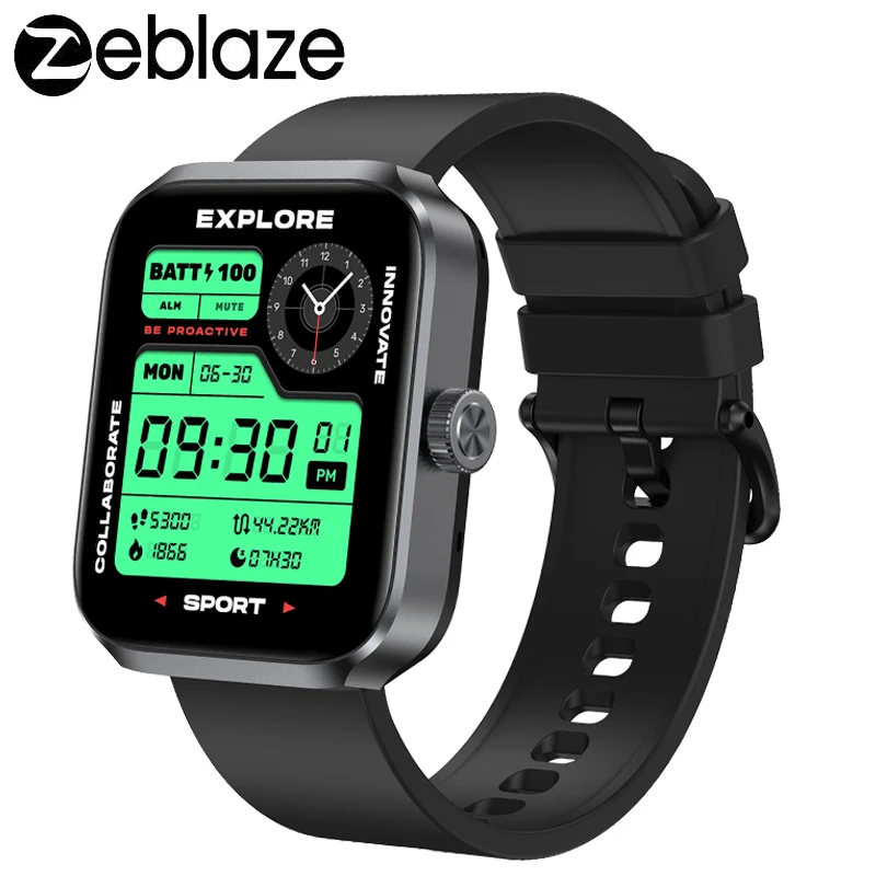 Смарт-часы Zeblaze Beyond 3 Plus, стильные спортивные умные часы с GPS, мужские уличные 3 атм, водонепроницаемые, 1,78 дюйма, AMOLED-дисплей, Bluetooth-вызов