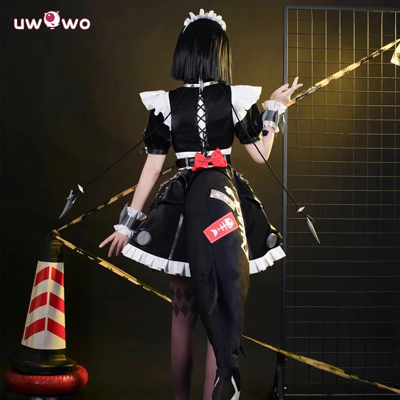 Sky03 UWOWO Collab Series: Game Zenless Zone Zero Косплей/ZZZ Ellen Joe Maid Косплей Костюм Хэллоуин Платье Shark Tail C55Hu%