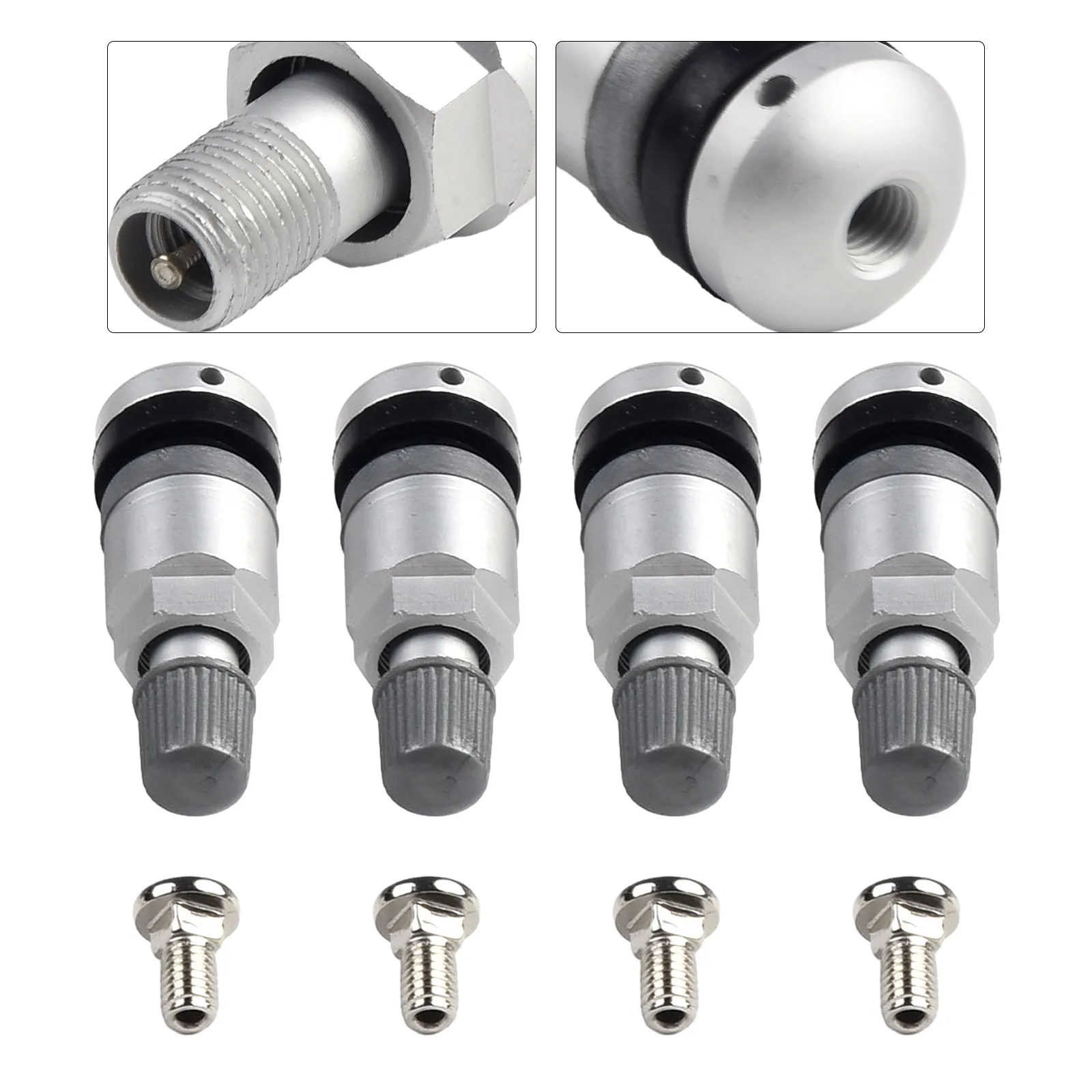4 шт. TPMS датчик давления в шинах Набор для ремонта стержня клапана для BMW 5 серии серебристый металлический датчик давления в шинах Набор для ремонта стержня клапана