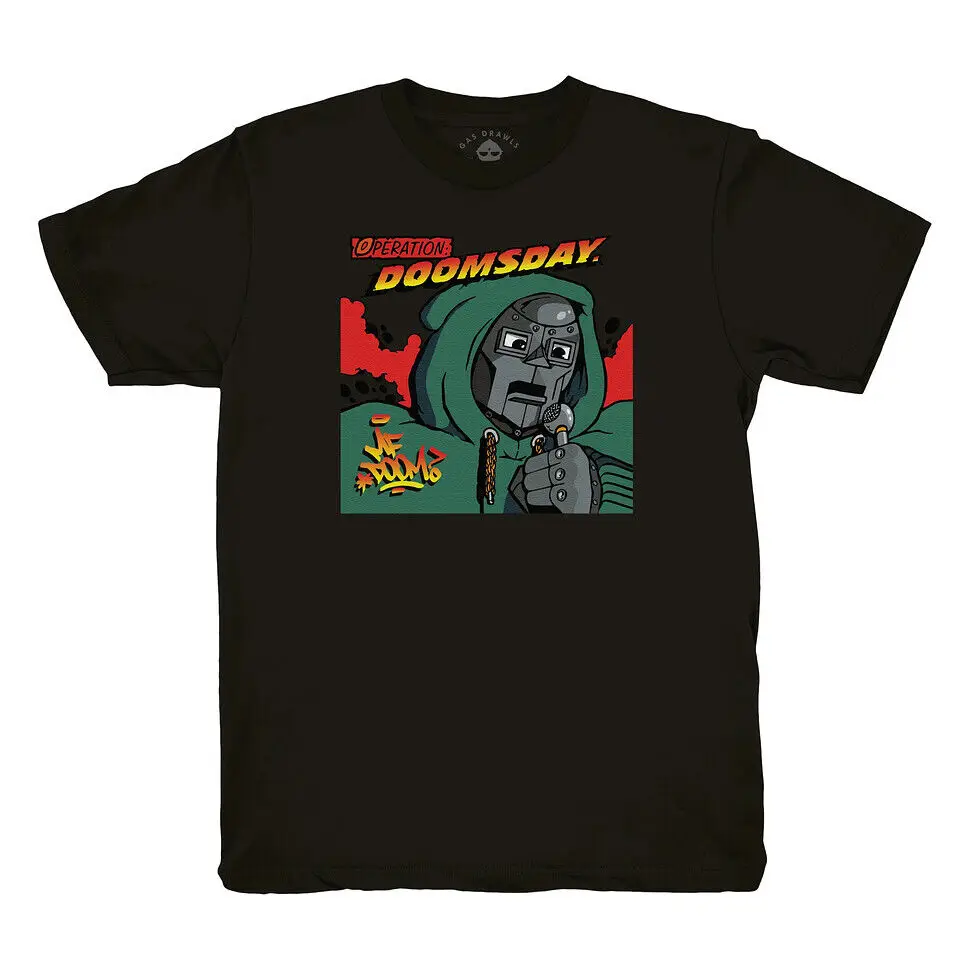 MF DOOM - OD Обложка футболка черные футболки хлопковые Роскошные брендовые винтажные Большие размеры