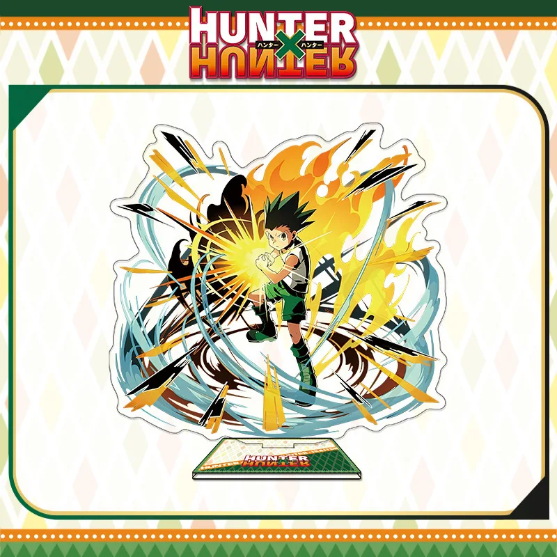 Фото ГОРЯЧИЙ аниме HUNTER x HUNTER акриловая подставка-подставка, модель, фигурки, миниатюрные фигурки манги, гаражные наборы, модель игрушки, декор, подарки №2